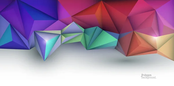 Vector 3D geométrico, polígono, línea, forma de patrón de triángulo para el fondo de pantalla o fondo . — Archivo Imágenes Vectoriales