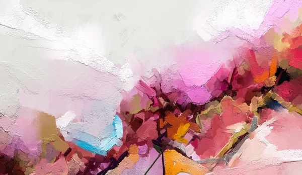 풍경 화 배경의 반 추상적 인 이미지입니다. 오일 현대 벽 예술 그림입니다. 배경에 대 한 다채로운 아트 워크 — 스톡 사진