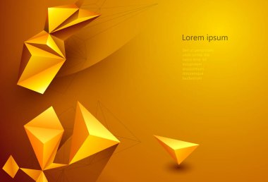 Vektör Soyut 3D geometrik, afiş için Çokgen arka plan tasarımı, şablon, iş, Web Tasarım