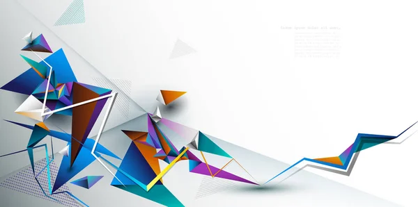 Ilustración baja poli, diseño poligonal con fondo de color gris blanco. Ciencia abstracta, futurista, web, concepto de red — Vector de stock