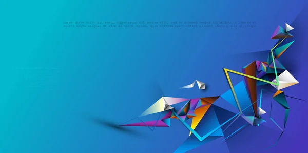 Vector abstract 3D geometrische, veelhoek achtergrond ontwerp voor banner, sjabloon, Business, Web Design — Stockvector