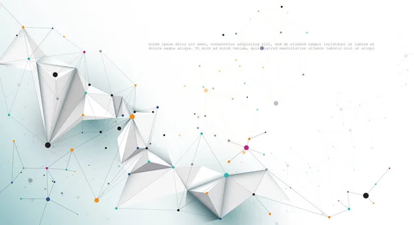 Tecnología de comunicación de red de diseño vectorial sobre fondo de color gris blanco. Concepto de tecnología de la ciencia digital futurista — Archivo Imágenes Vectoriales