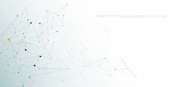 Tecnología de conexión de red de diseño vectorial sobre fondo gris brillante. Futurista, ciencia, concepto de tecnología de red — Archivo Imágenes Vectoriales