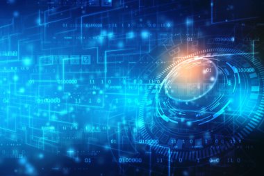 Dijital Soyut Teknoloji Arkaplanı, Fütürist Arkaplan, Siber Uzay Kavramı