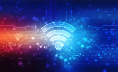 2d illüstrasyon WiFi sembolü işareti, WiFi İnternet Ağ Bağlantısı Arkaplanı, Kablosuz ağ bağlantısı arkaplanı