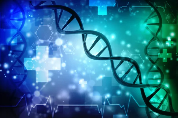 Darstellung Der Dna Struktur Medizinischer Hintergrund — Stockfoto