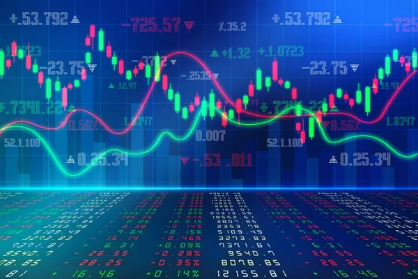 Grafico Del Mercato Azionario Quadro Grafico Aziendale Contesto Finanziario — Foto Stock