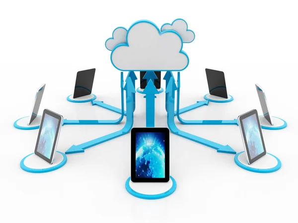 Koncepcja Renderowania Chmury Obliczeniowej Tło Koncepcji Technologii Internetu Chmurze Koncepcja — Zdjęcie stockowe