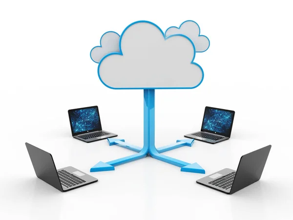 Rendering Cloud Computing Konzept Cloud Internet Technologie Konzept Hintergrund Cloud — Stockfoto