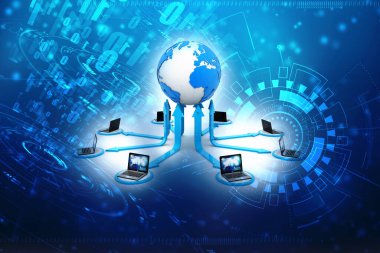 3d görüntüleme Bilgisayar ağı, sunuculu bilgisayar ağı, İnternet İletişim arkaplanı