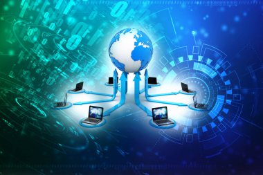 3d görüntüleme Bilgisayar ağı, sunuculu bilgisayar ağı, İnternet İletişim arkaplanı