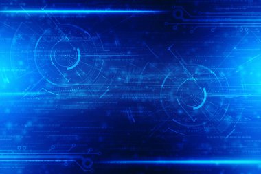 Dijital Soyut Teknoloji Arkaplanı, Fütürist Arkaplan, Siber Uzay Kavramı