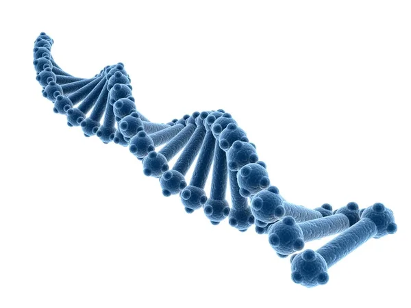 Koncepcja Biochemii Cząsteczką Dna Izolowaną Białym Tle Koncepcja Medyczna Zdrowotna — Zdjęcie stockowe