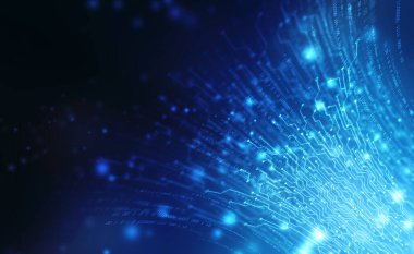 İnternet ikili veri kodu hesaplama veya iletim süreci, İnternet veri iletimi, İkili Kod Arkaplanı, Dijital Soyut Teknoloji arkaplanı