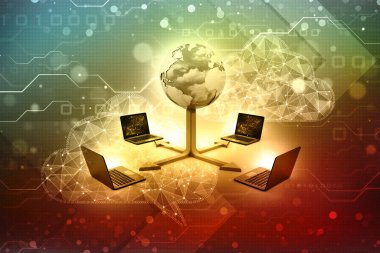 3d görüntüleme Bilgisayar ağı, Globe ile bilgisayar ağı, İnternet İletişim arkaplanı