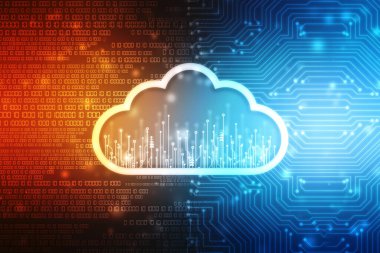 Bulut hesaplama, Bulut Hesaplama Konsepti, Bulut hesaplama teknolojisi internet kavramının 2d illüstrasyonu