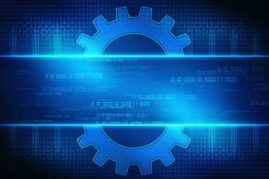 Dijital Soyut Teknoloji Arkaplanı, Fütürist Arkaplan, Siber Uzay Kavramı