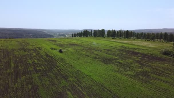 农村技术处理害虫的田间作业 — 图库视频影像
