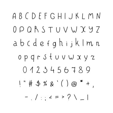 Kitap tasarımı için çocuk İngilizce yazı