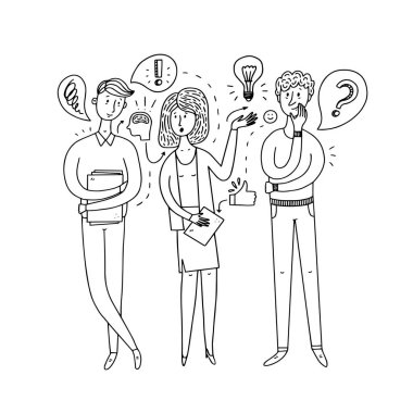 İnsanlar konuşmak ve düşünme