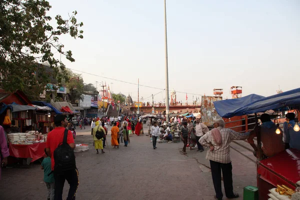 Haridwar Heiligste Stätten Für Hindus Har Pauri Ist Ein Berühmtes — Stockfoto