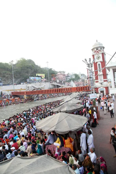 Haridwar Luoghi Più Sacri Gli Indù Har Pauri Famoso Ghat — Foto Stock