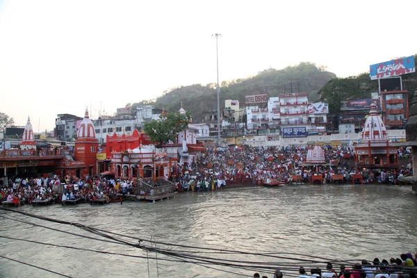 Haridwar Luoghi Più Sacri Gli Indù Har Pauri Famoso Ghat — Foto Stock