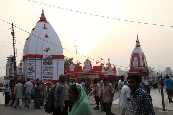 Haridwar Najświętsze Miejsca Dla Hindusów Har Pauri Jest Słynnym Ghat — Zdjęcie stockowe