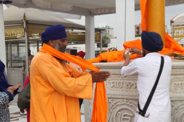 Tarihsel Sikh Banglasahib Gurudwara, ibadet evi, en iyi turist, hac mekanı, Yeni Delhi, Hindistan 