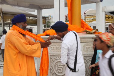 Tarihsel Sikh Banglasahib Gurudwara, ibadet evi, en iyi turist, hac mekanı, Yeni Delhi, Hindistan 