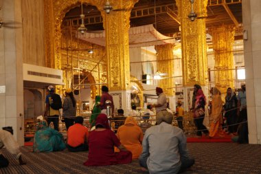 Tarihsel Sikh Banglasahib Gurudwara, ibadet evi, en iyi turist, hac mekanı, Yeni Delhi, Hindistan 