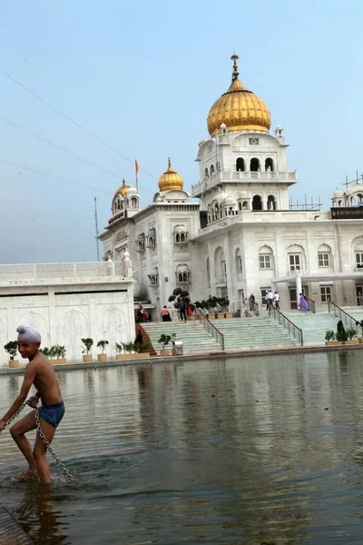 Storico Sikh Banglasahib Gurudwara Luogo Culto Miglior Turista Luogo Pellegrinaggio — Foto Stock