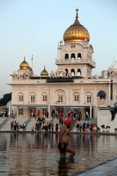 Histórico Sikh Banglasahib Gurudwara Casa Culto Mejor Turista Lugar Peregrinación —  Fotos de Stock