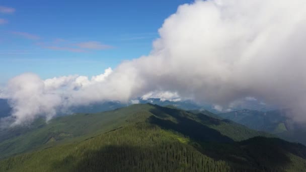 Flight Clouds Mountain Hyperlapse — Stock Video