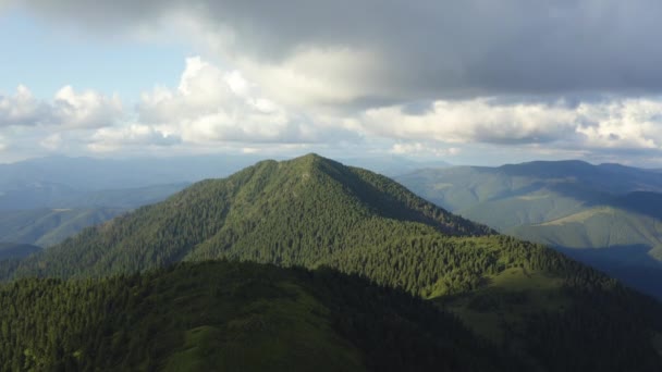 Repülés Festői Hegyi Erdő Felett Hyperlapse — Stock videók