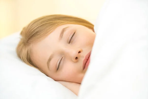 Cute Face Young Girl Pillow — Stock Fotó