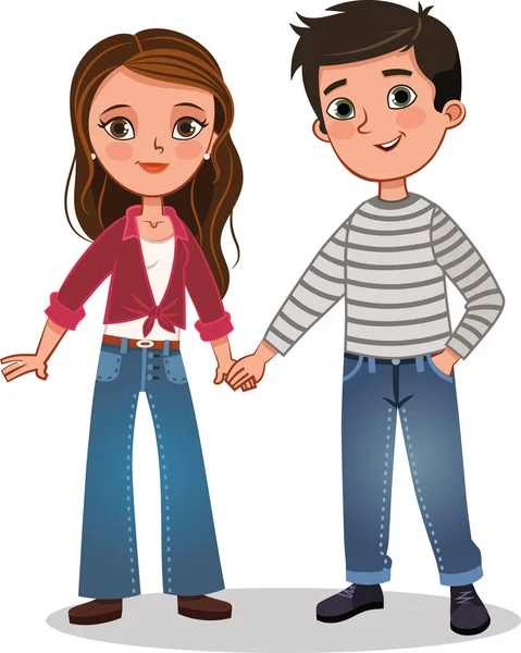 Karton Çift Vektör İllüstrasyonu