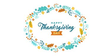 Şükran günün kutlu olsun. Vektör pankartı, üzerinde 