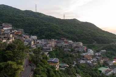 Taipei, Tayvan Jiufen eski şehir Şehir manzarası.