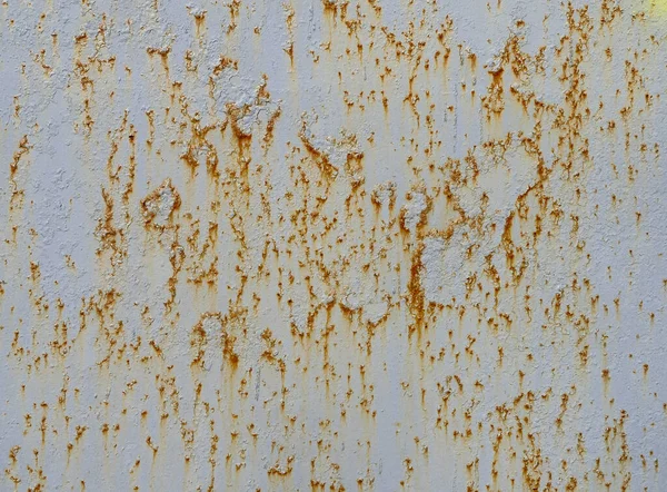 Texture Old Rusty Metal Sheet Once Covered Paint Abstract Background — Stock Photo, Image