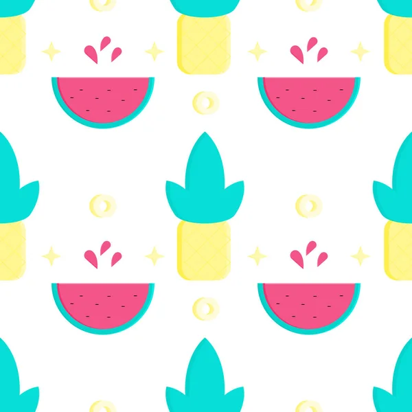 Yaz, dikişsiz ananas ve karpuz deseni