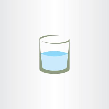 bardak su simge vektör logo sembol tasarımı