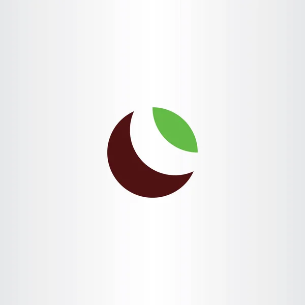 Biyo Yaprak Mektup Logo Vektör Simge Öğesini — Stok Vektör