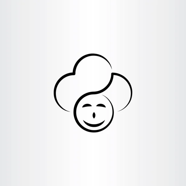 Chef Mann Logo Linie Icon Illustration Vektor Design — Stockvektor