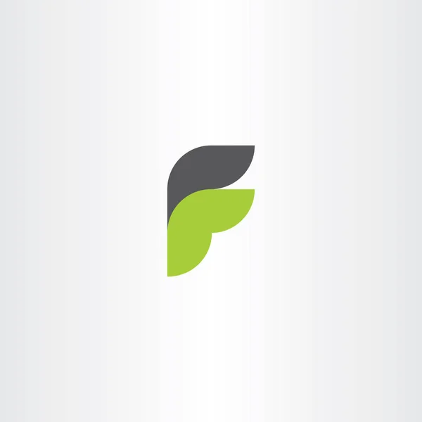 Logotipo Letra Verde Símbolo Preto —  Vetores de Stock