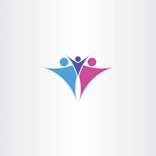 Aile Simge Vektör Logo Işareti Simgesi Öğesi Tasarım — Stok Vektör