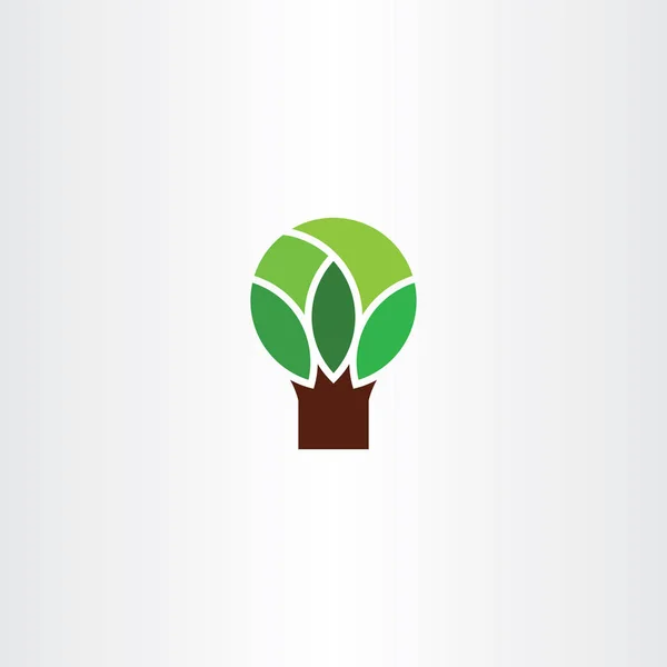 Geometriska Träd Logotypdesign Symbol Ikonen Element — Stock vektor