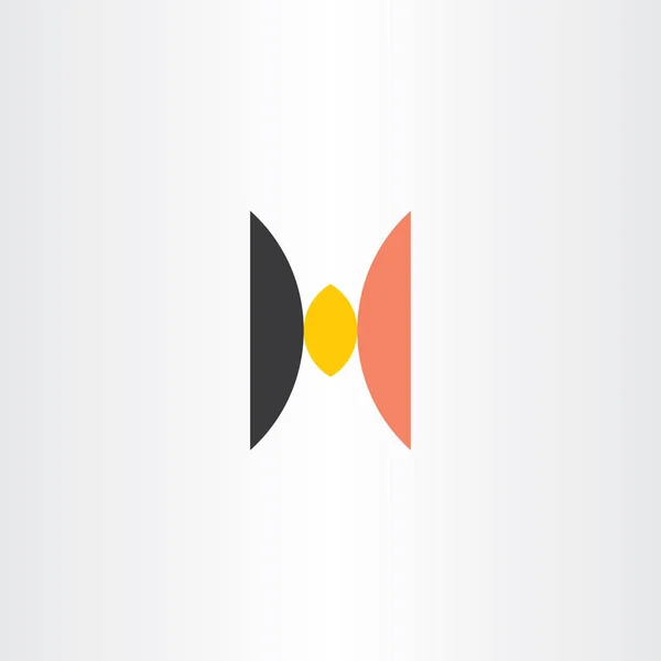 Logosu Siyah Turuncu Sarı Simge Vektör — Stok Vektör