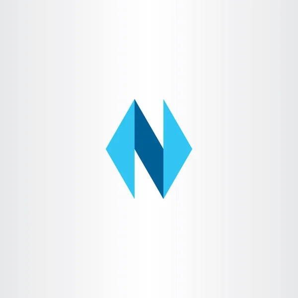 Wektor Logo Niebieski Znak Ikona List — Wektor stockowy
