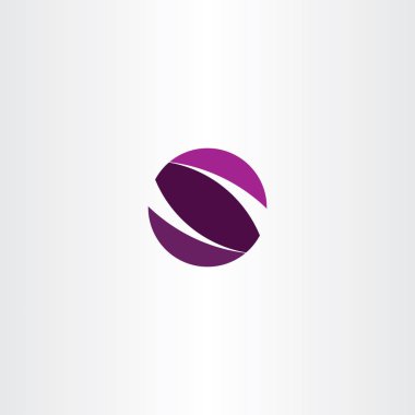 Mor s logosu mektup daire işareti simgesi 